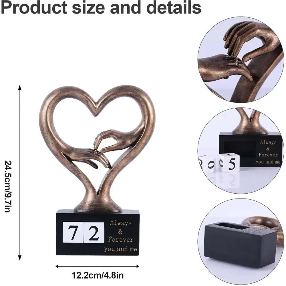 Bronze Finish Hand Sculpture Kit for 2 Hands for Couple 1st to 50th Wedding Gift
